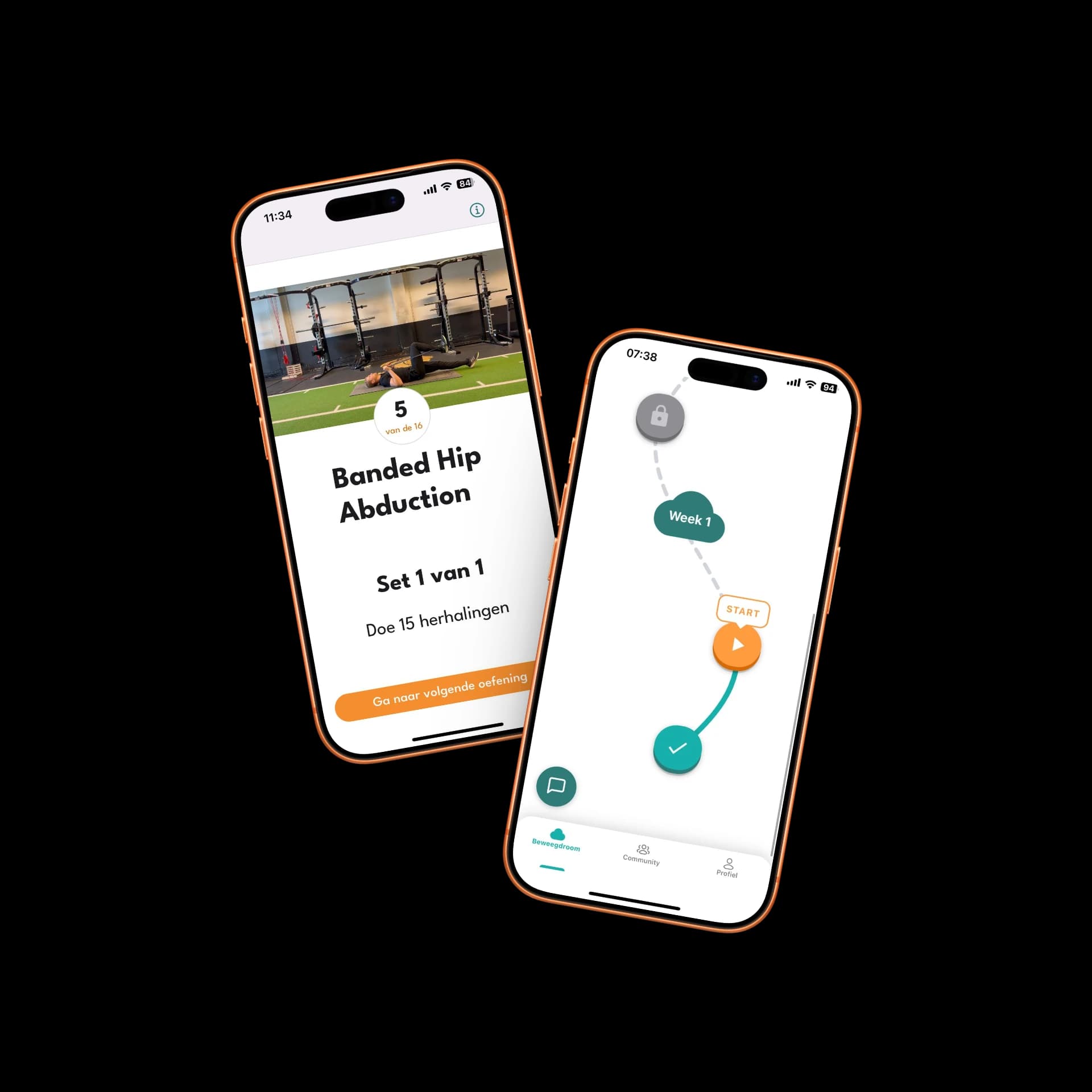 De RevOnc-app op een iPhone: persoonlijk dagelijks beweegprogramma voor herstel na kanker